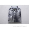 Classic Dark Blue White Checkered Men's Shirt